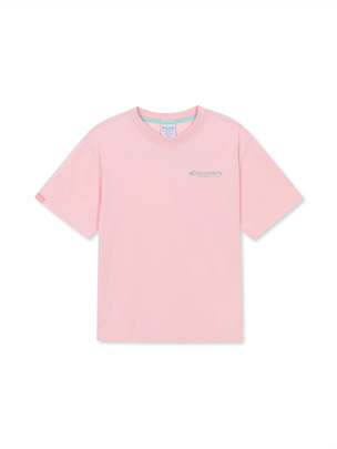 [KIDS] Typographic Shorts Sleeve T-Shirts Pink