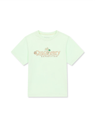 [KIDS] Logo Graphic Water T-Shirts L.Green
