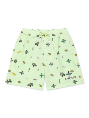 [KIDS] Main Crew Beach All Over Water Shorts L.Green