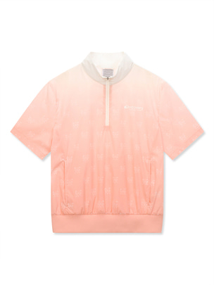 [WMS] Shorts Sleeved Half Zip Up Windbreaker Pink