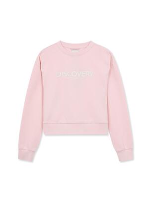 [WMS] Crop Training Sweatshirt Pink