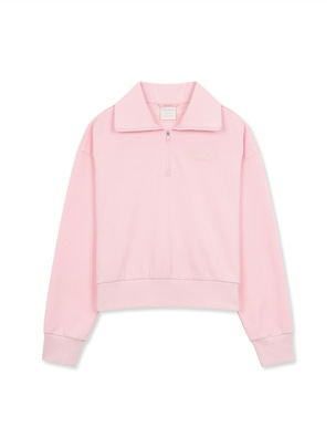 [WMS] Crop Training Half Zip-Up Sweatshirt Pink