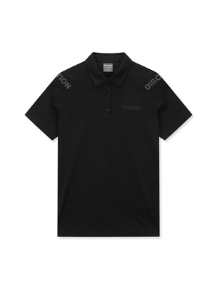[WMS] Raglan Lettering Collar T-Shirts Black