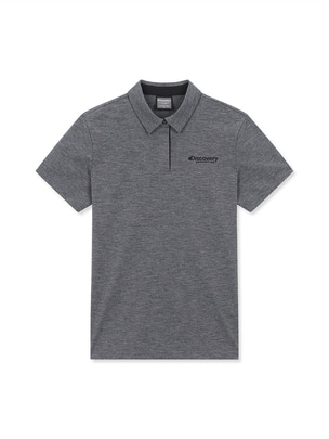 [WMS] Basic Collar T-Shirts D.Melange Grey