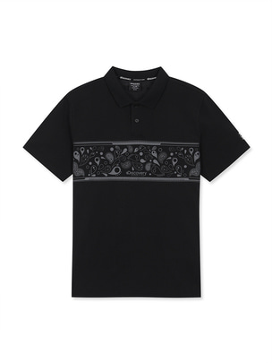 Paisley Collar T-Shirts Black