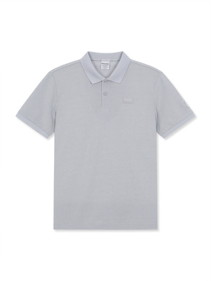 Ice Cotton Collar T-Shirts Grey
