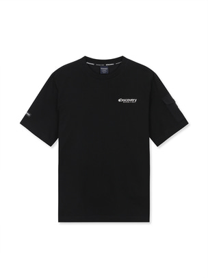 Men`S Woven Hybrid T-Shirt Black