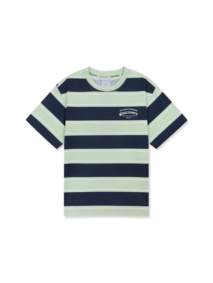 [KIDS] Sports Stripe Shorts Sleeve T-Shirts L.Mint