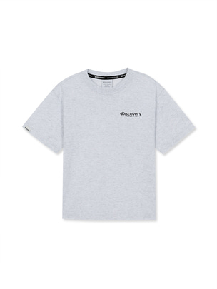 [KIDS] Typographic Shorts Sleeve T-Shirts L.Melange Grey