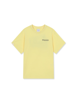 [KIDS] Outdoor Back Graphic Shorts Sleeve T-Shirts Yellow