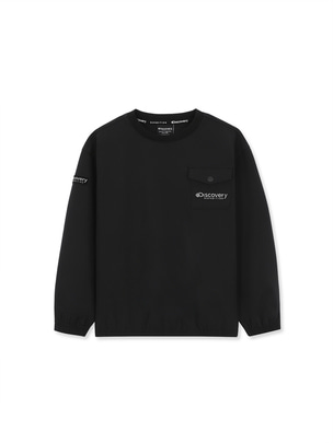 [KIDS] Out Pocket Woven Training Crew Black