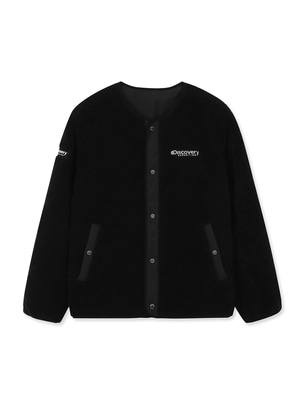 Reversible Quilting Fleece Jacket Black