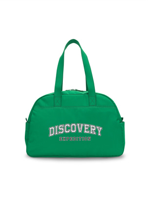 Varsity Logo Printed Boston Bag Green