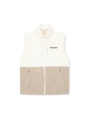 Tech-Fleece Color Block Vest Cream
