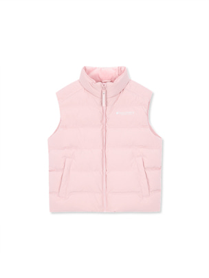 [KIDS] High Neck Down Vest Pink