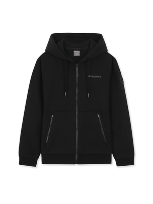 [WMS] Hood Zip-Up Fleece Jacket Black
