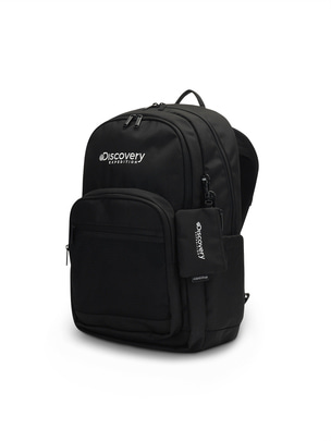 Steely Front Mesh Pocket Backpack Black