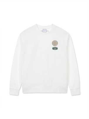 Varsity Wappen Point Sweatshirt Cream