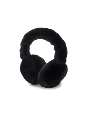 Faux Fur Headband Ear-Muff Black