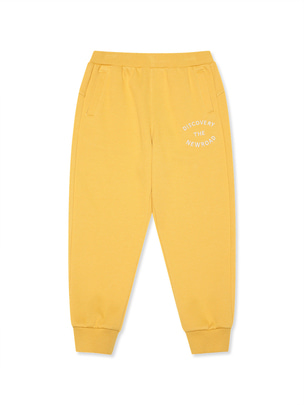 [KIDS] Color Brushed Jogger Training Pants D.Yellow