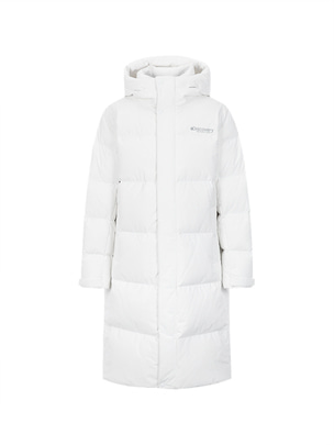 Leicester Rds Goose Long Down Jacket Off White