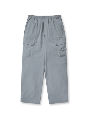 Woven Traning Loose Fit String Pants Grey