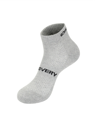 Logo Jacquard Ankle Socks L.Melange Grey