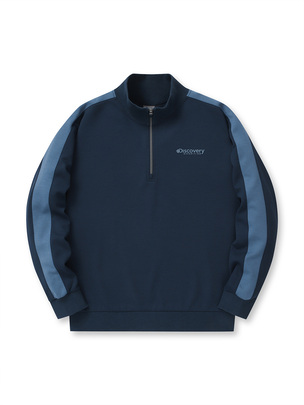 New Small Logo Half Zip-Up Sweatshirt D.Navy