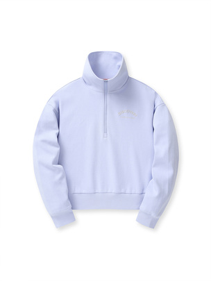 [WMS] Crop Traning Half Zip-Up Sweatshirt Lavender