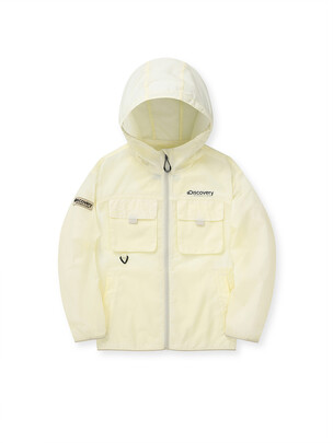 [KIDS] Pocket Lightweight Windbreaker Jacket Ivory