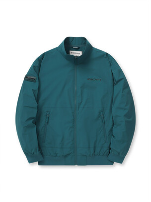 High Necked  Bomber Jacket D.Turquoise