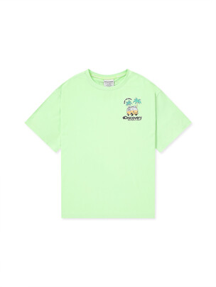 [KIDS] Hot Summer Small Graphic T-Shirt Neon Mint