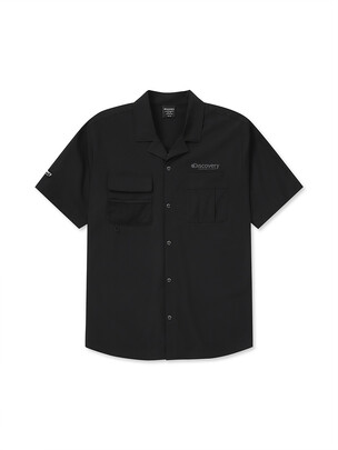 Lightweigh Gorpcore  Woven Pocket Shirt Black