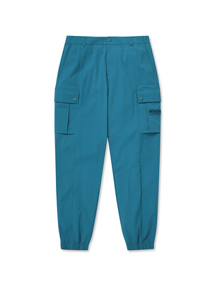 Tapered Men Cargo Jogger Pants Turquoise