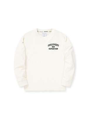 [KIDS] Varsity Small Logo Long Sleeve T-Shirt Ivory