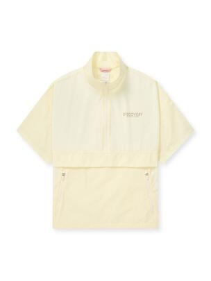 [WMS] Woven Cool Touch High Neck Anorak L.Cream