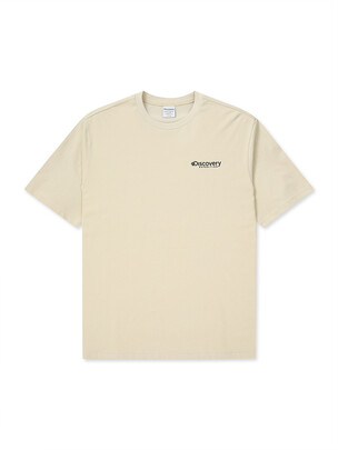 Main Crew Jeju Recycle Graphic T-Shirts Beige