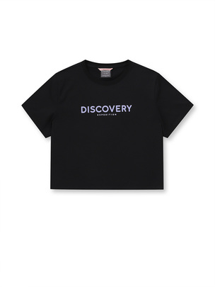 [WMS] Typo Crop T-Shirts Black