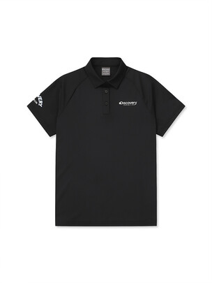 [WMS] Raglan  Sleeve Point Collar T-Shirts Black