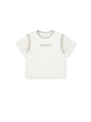 [WMS] Athleisure Woman Crop T-Shirts Cream