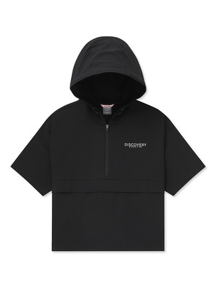 [WMS] Woven Cool Touch Hight Neck Anorak Black