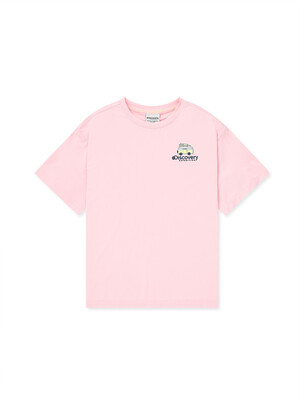 [KIDS] Hot Summer Cartoon Back Graphic T-Shirt L.Pink