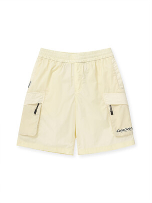 [KIDS] Cargo Pocket Haif Pants Yellow