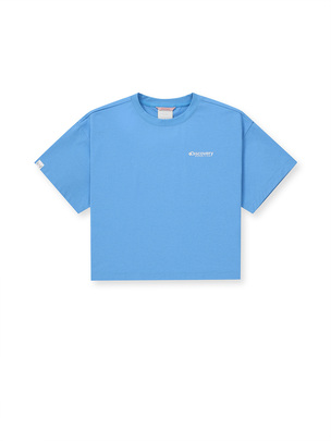 [WMS] Graphic Crop T-Shirts L.Cobalt Blue