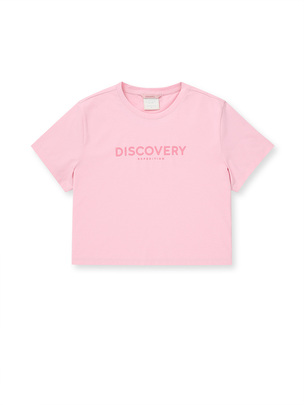 [WMS] Typo Crop T-Shirts Pink
