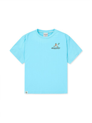 [KIDS] Golf Graphic T-Shirt D.Aqua blue