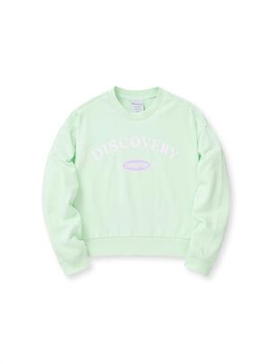 [KIDS] Girl Semi Crop Training Sweatshirt L.Mint