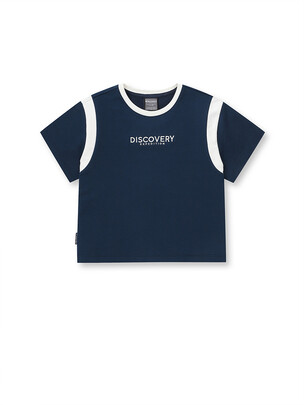 [WMS] Athleisure Woman Crop T-Shirts Navy