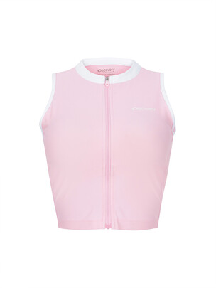 [WMS] Woman Sleeveless Dolfhin Set-Up Water Top Pink