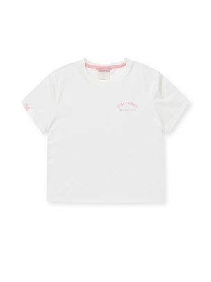 [WMS] Slim Fit Crop T-Shirts Off White